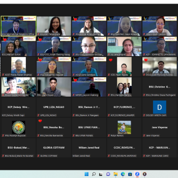 A screenshot of the participants during the first day of the training